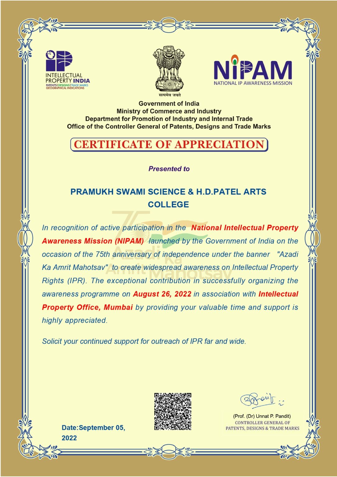 Pramukh Swami Science & H.D.Patel Arts College